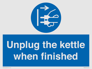 Unplug the kettle when finished